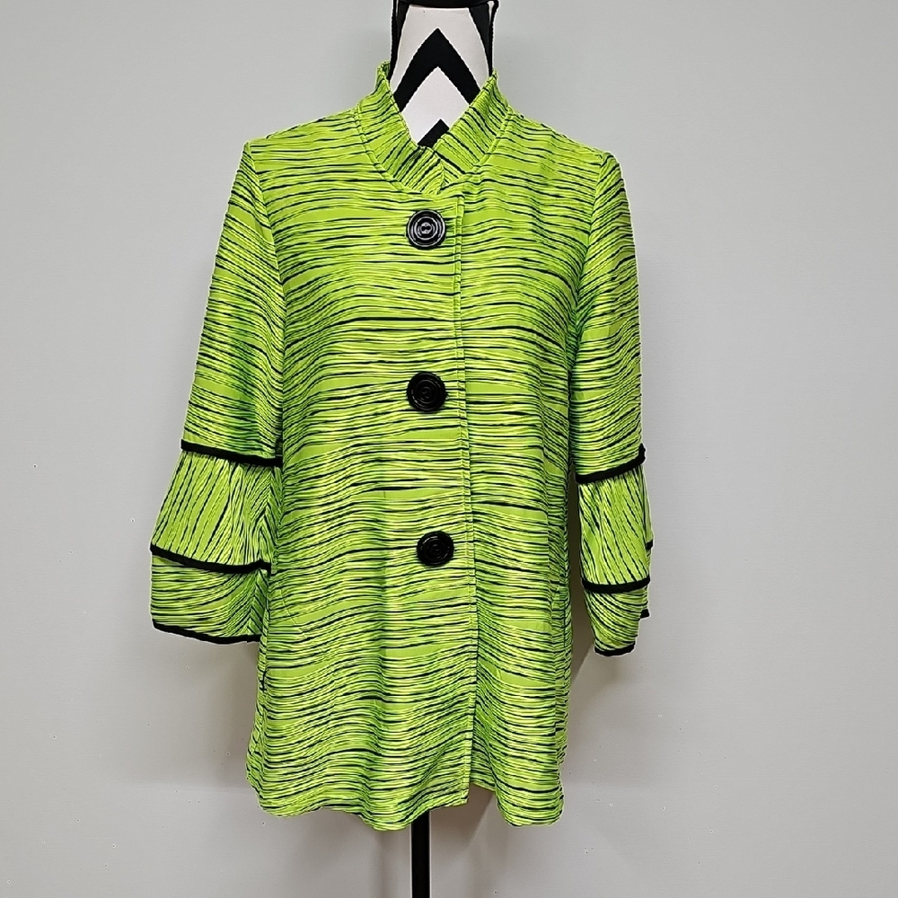 Multiples Neon Green and Black Striped